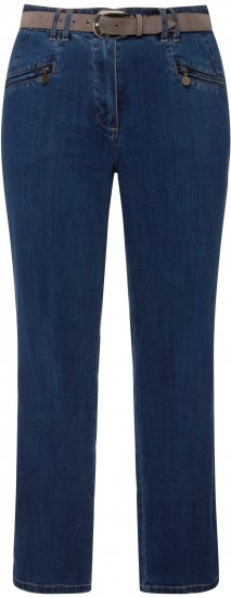 Ulla Popken Mony Elastic Waist Zip Pocket Jeans Blue Denim - Jeans & Hosen in Großen Größen – Plus Size - 
