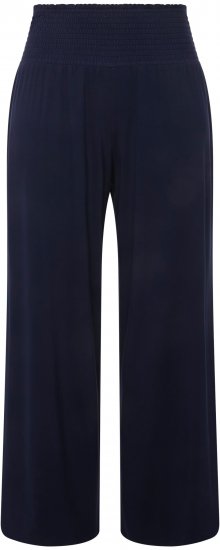 Ulla Popken Wide Leg Smocked Waist Knit Pants Night Blue - Jeans & Hosen in Großen Größen – Plus Size - 