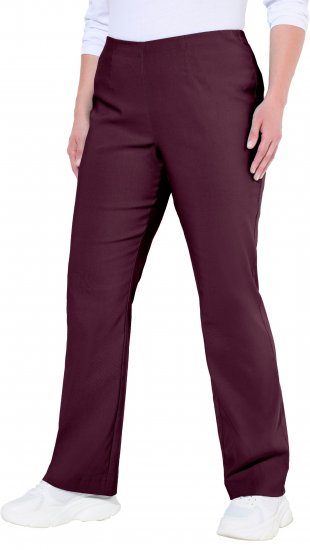 Ulla Popken Bengaline Elastic Waist Thermal Pants Aubergine - Jeans & Hosen in Großen Größen – Plus Size - 
