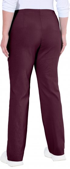 Ulla Popken Bengaline Elastic Waist Thermal Pants Aubergine - Jeans & Hosen in Großen Größen – Plus Size - 