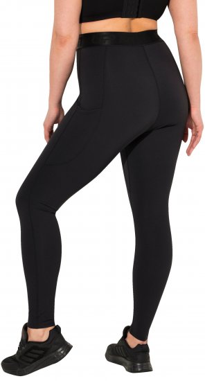 Ulla Popken Lightfit Quick Drying Leggings Black - Jeans & Hosen in Großen Größen – Plus Size - 