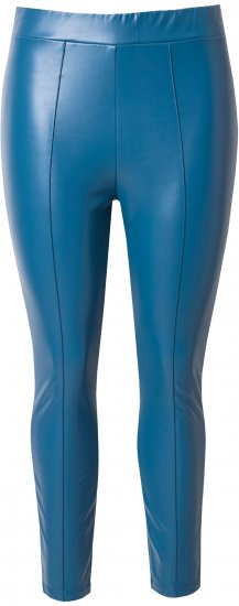 Ulla Popken Metallic Faux Leather Leggings Teal - Jeans & Hosen in Großen Größen – Plus Size - 