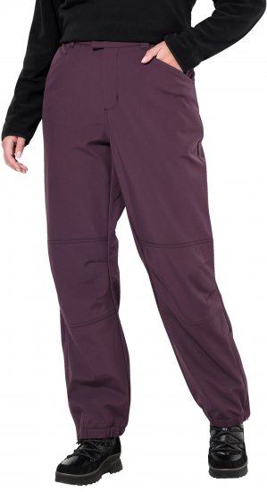 Ulla Popken Softshell Triple Function Fleece Lined Pants Dark Blackberry - Jeans & Hosen in Großen Größen – Plus Size - 