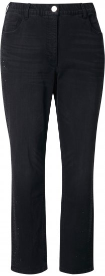 Ulla Popken Rhinestone Detail Stretch Fit Jeans Black - Jeans & Hosen in Großen Größen – Plus Size - 