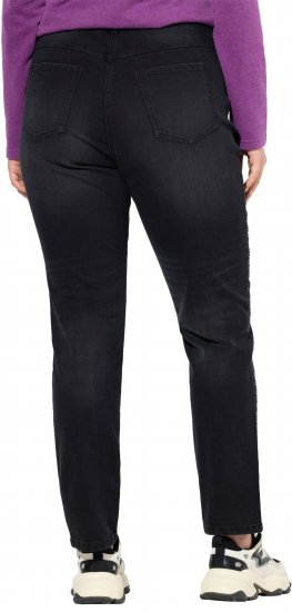 Ulla Popken Rhinestone Detail Stretch Fit Jeans Black - Jeans & Hosen in Großen Größen – Plus Size - 