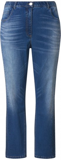 Ulla Popken Rhinestone Detail Stretch Fit Jeans Denim Blue - Jeans & Hosen in Großen Größen – Plus Size - 