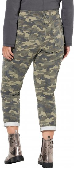 Ulla Popken Camo Boyfriend Pants Olive Grey - Jeans & Hosen in Großen Größen – Plus Size - 