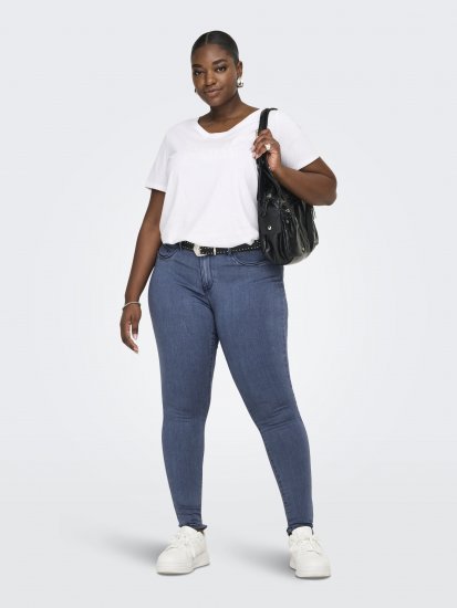 Only Carmakoma Thunder Life Skinny Fit Jeans Blue Denim - Jeans & Hosen in Großen Größen – Plus Size - 