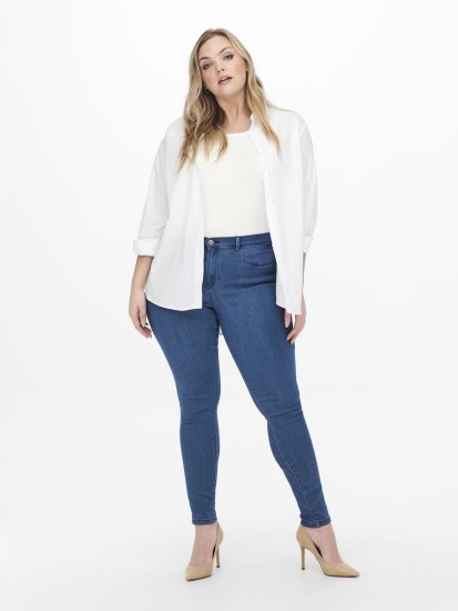 Only Carmakoma Thunder Life Skinny Fit Jeans Blue Denim - Jeans & Hosen in Großen Größen – Plus Size - 