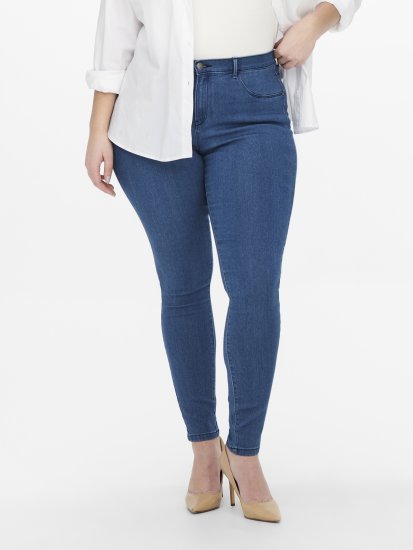 Only Carmakoma Thunder Life Skinny Fit Jeans Blue Denim - Jeans & Hosen in Großen Größen – Plus Size - 
