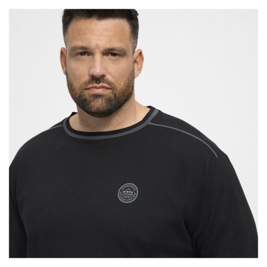 North Latitude Py Jersey O-Neck Long Sleeve Black - Langärmlige T-Shirts für Herren - Langärmlige T-Shirts für Herren