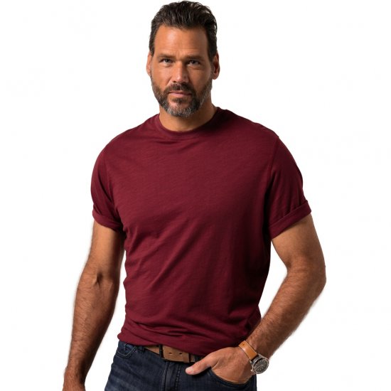 JP1880 T-Shirt Short Sleeve Soft Jersey Red - Herren-T-Shirts - Herren-T-Shirts in großen Größen