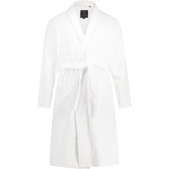 JP1880 Bathrobe Extra Soft Terry Cloth White - Herrenunterwäsche & bademode - Herrenunterwäsche & Bademode in großen Größen
