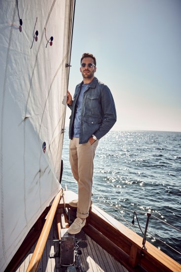 JP1880 Fine Lamb Leather Jacket Deep Sea Blue - Herren jacken - Herren Jacken in großen Größen