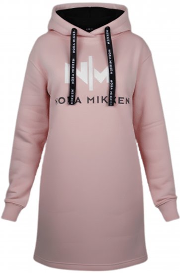 Nora Mikken KADRI WHITE Long Hoodie Pink - DAMENMODE XS-XXL - 