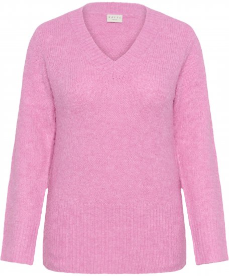 Kaffe Curve Emilia Pullover Pink Power Melange - Strickpullover - 
