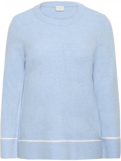 Kaffe Curve Jina Knit Pullover Powder Blue Melange - Strickpullover - 