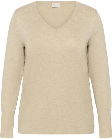 Kaffe Curve Lizzy Long Sleeve Pullover Feather Grey Melange - Strickpullover - 