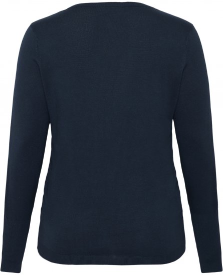 Kaffe Curve Lizzy Long Sleeve Pullover Midnight Marine - Strickpullover - 