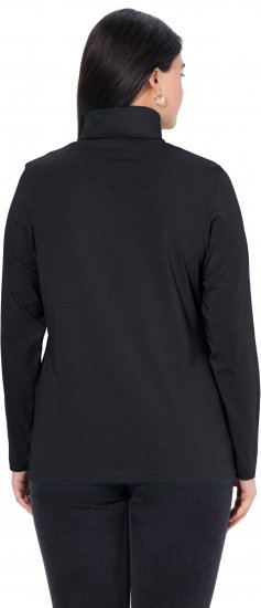 Ulla Popken Basic Long Sleeve Slim Fit Turtleneck Black - Hoodies & Sweatshirts - 