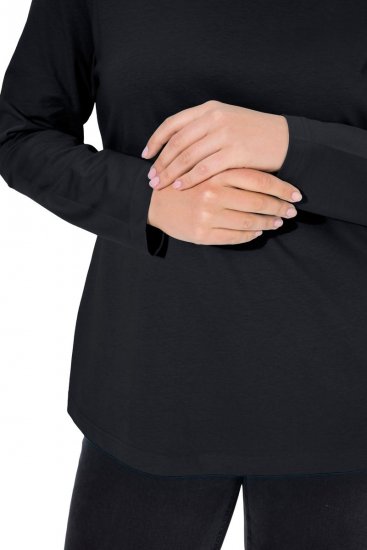 Ulla Popken Basic Long Sleeve Slim Fit Turtleneck Black - Hoodies & Sweatshirts - Kuschelige Sweatshirts, Hoodies & Strick