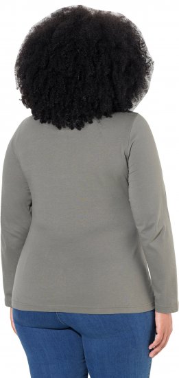 Ulla Popken Basic Long Sleeve Slim Fit Turtleneck Grey - Hoodies & Sweatshirts - 