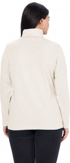 Ulla Popken Basic Long Sleeve Slim Fit Turtleneck Natural - Hoodies & Sweatshirts - 