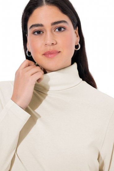 Ulla Popken Basic Long Sleeve Slim Fit Turtleneck Natural - Hoodies & Sweatshirts - Kuschelige Sweatshirts, Hoodies & Strick