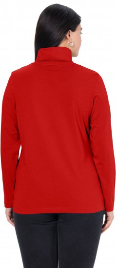 Ulla Popken Basic Long Sleeve Slim Fit Turtleneck Dark Berry - Hoodies & Sweatshirts - 