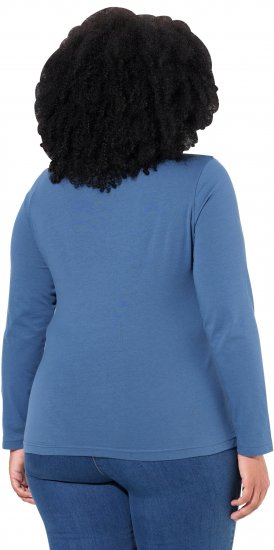 Ulla Popken Basic Long Sleeve Slim Fit Turtleneck Ink Blue - Hoodies & Sweatshirts - 