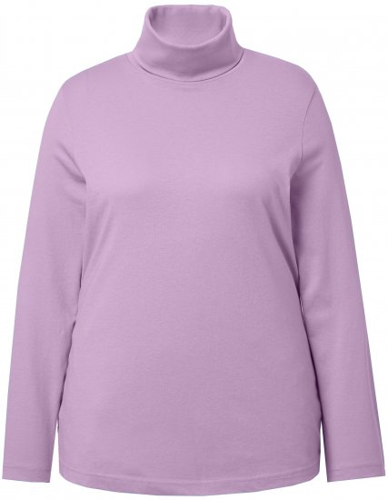 Ulla Popken Basic Long Sleeve Slim Fit Turtleneck Lavender - Hoodies & Sweatshirts - 