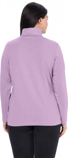 Ulla Popken Basic Long Sleeve Slim Fit Turtleneck Lavender - Hoodies & Sweatshirts - 