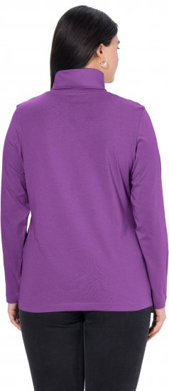 Ulla Popken Basic Long Sleeve Slim Fit Turtleneck Purple - Hoodies & Sweatshirts - 