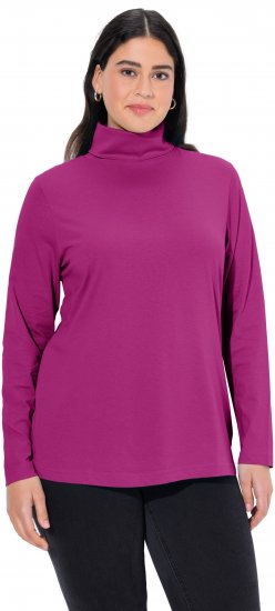 Ulla Popken Basic Long Sleeve Slim Fit Turtleneck Berry - Hoodies & Sweatshirts - 