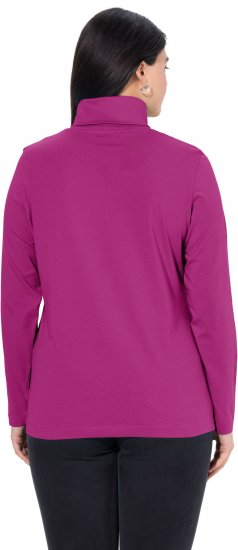 Ulla Popken Basic Long Sleeve Slim Fit Turtleneck Berry - Hoodies & Sweatshirts - 