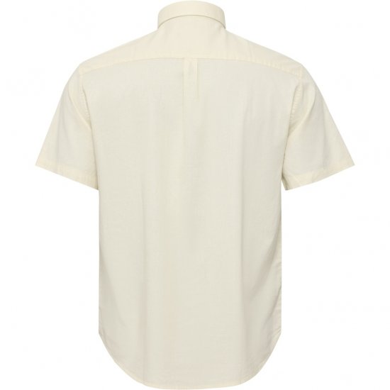 North Latitude Shirt Linen Cotton Short Sleeve Off-White - Herrenhemden - Herrenhemden in großen Größen