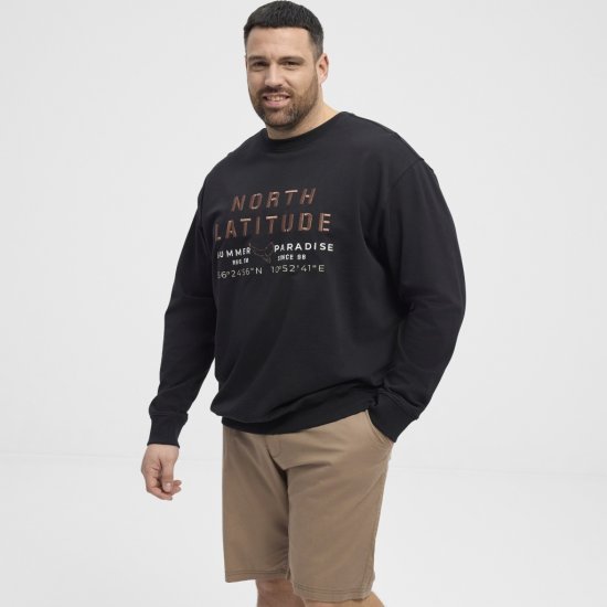North Latitude Sweatshirt Black - Herren-sweater und -hoodies - Herren-Sweater und -Hoodies in großen Größen