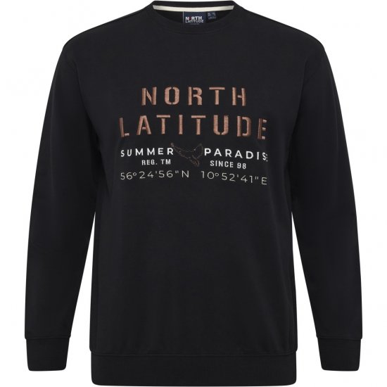 North Latitude Sweatshirt Black - Herren-sweater und -hoodies - Herren-Sweater und -Hoodies in großen Größen
