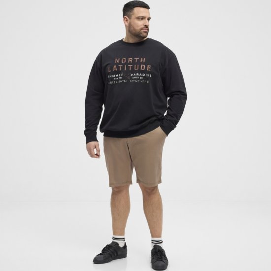 North Latitude Sweatshirt Black - Herren-sweater und -hoodies - Herren-Sweater und -Hoodies in großen Größen