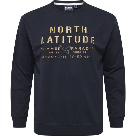 North Latitude Sweatshirt Navy - Herren-sweater und -hoodies - Herren-Sweater und -Hoodies in großen Größen