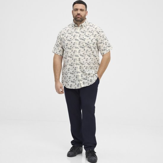 North Latitude Shirt Short Sleeve Off White - Herrenhemden - Herrenhemden in großen Größen