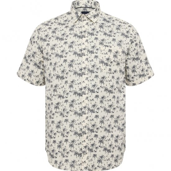 North Latitude Shirt Short Sleeve Off White - Herrenhemden - Herrenhemden in großen Größen
