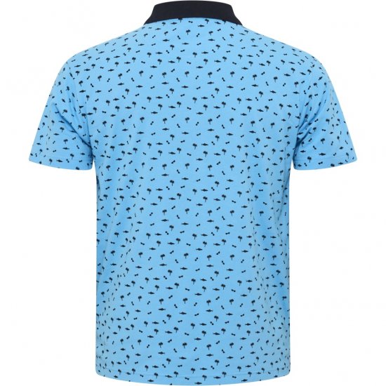 North Latitude Polo Pique Printed Turquoise - Polo-shirts für herren - Polo-Shirts für Herren in großen Größen