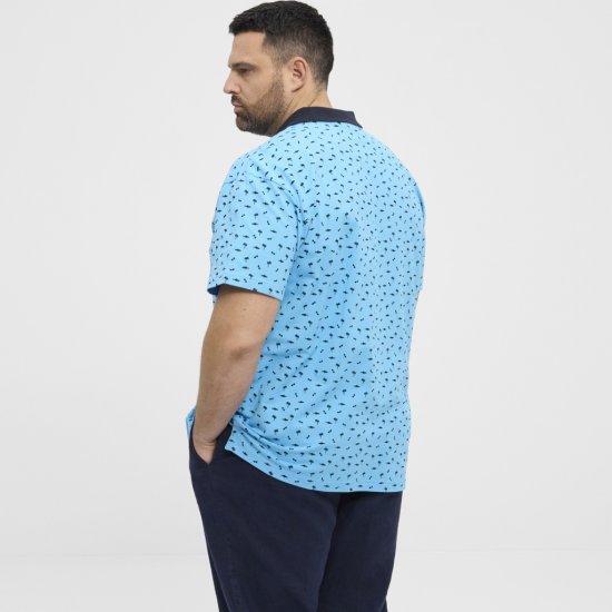 North Latitude Polo Pique Printed Turquoise - Polo-shirts für herren - Polo-Shirts für Herren in großen Größen