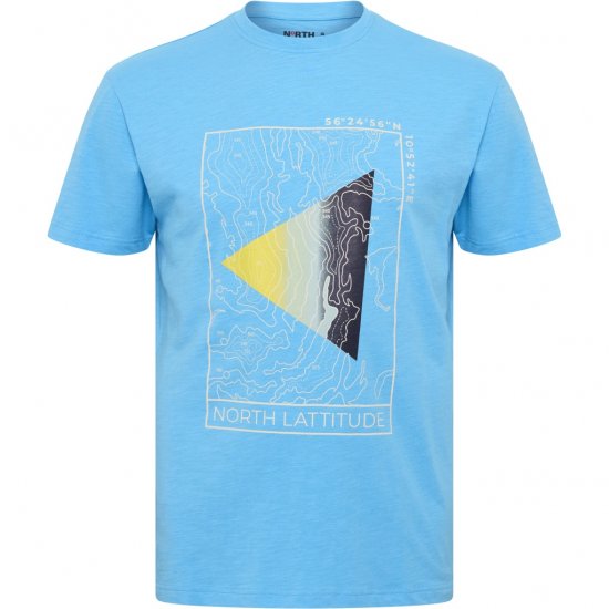 North Latitude T-Shirt Printed Turquoise - Herren-T-Shirts - Herren-T-Shirts in großen Größen