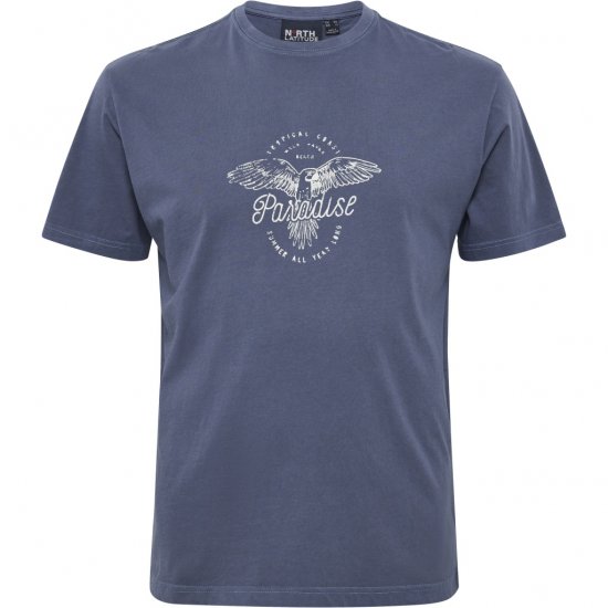 North Latitude T-Shirt Printed Navy - Herren-T-Shirts in großen Größen - Herren-T-Shirts in großen Größen