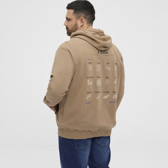 North Latitude Hoodie with Zipper Dark Sand TALL - TALL sweatshirts - 