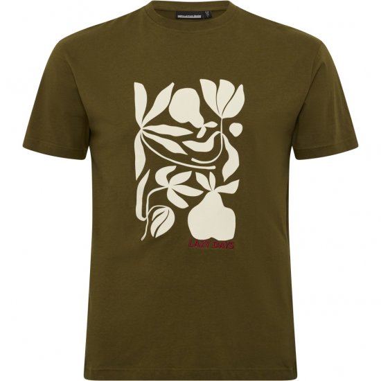 North Latitude T-Shirt Lazy Days Green - Herren-T-Shirts - Herren-T-Shirts in großen Größen