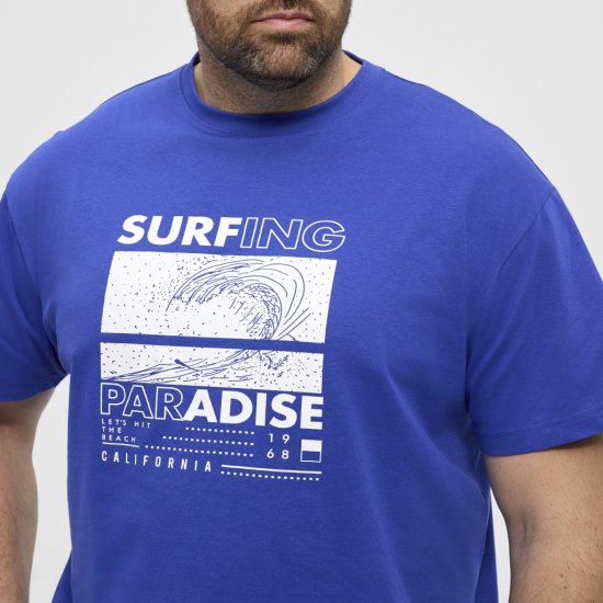 North Latitude T-Shirt Printed Blue - Herren-T-Shirts - Herren-T-Shirts in großen Größen