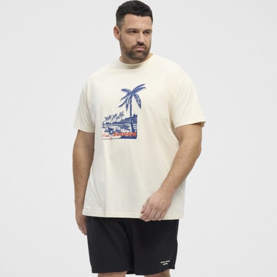 North Latitude T-Shirt Printed Off-White - Herren-T-Shirts - Herren-T-Shirts in großen Größen